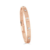14K Gold Diamond Bangle- 0.55 CT