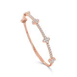 14K Gold Diamond Flexible Bangle - 1.63 CT