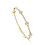 14K Gold Diamond Flexible Bangle - 1.63 CT