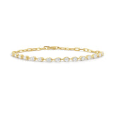 14K Gold Pear Shape Diamond Bracelet -1.33 CT