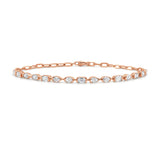 14K Gold Mix Fancy Shape Diamond Bracelet - 1.60 CT