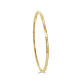 14K Gold Diamond Bezel Set Bangle