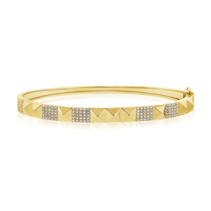 14K Gold & Diamond Studded Bracelet