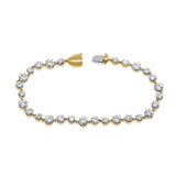 14K Gold Diamond Black Rhodium Bracelet- 5.12 CT