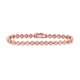 14K Gold Diamond Bezel Bracelet - 1.15 CT