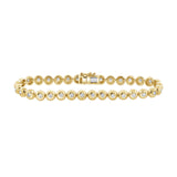14K Gold Diamond Bezel Bracelet - 1.15 CT
