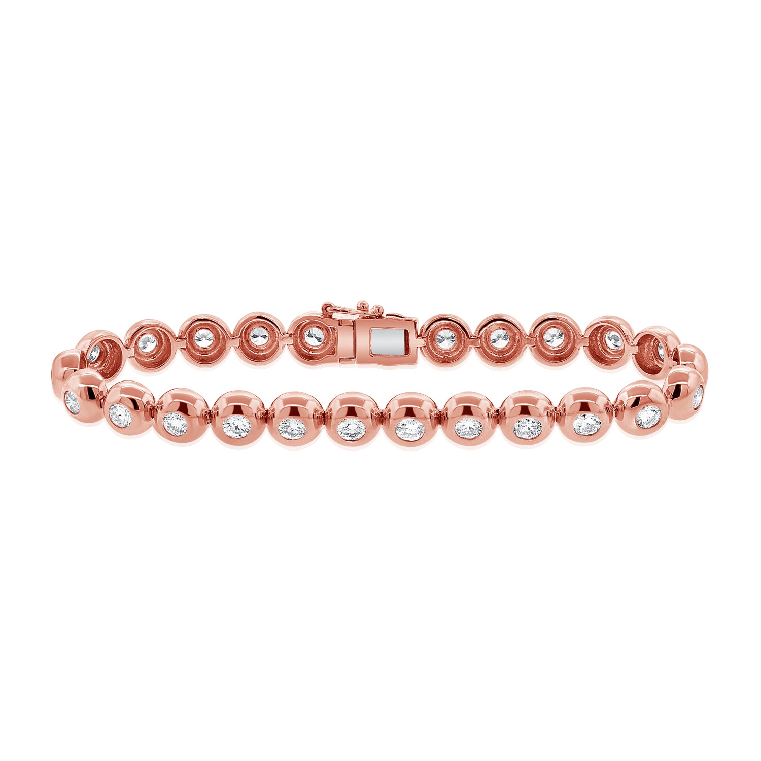14K Gold & Diamond Bezel Bracelet - 2.98 CT
