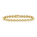 14K Gold & Diamond Bezel Bracelet - 2.98 CT