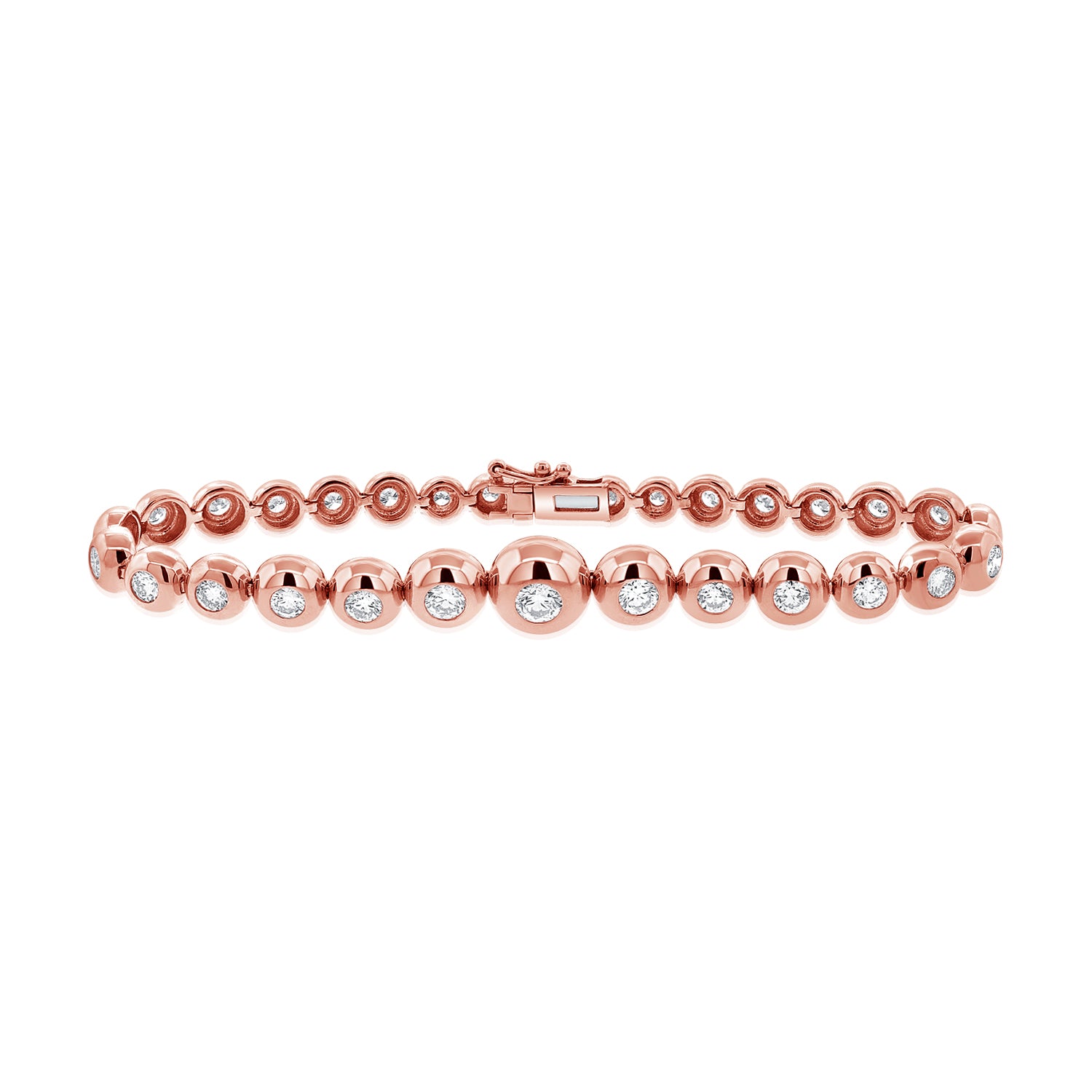 14K Gold Diamond Bezel Bracelet - 2.63 CT