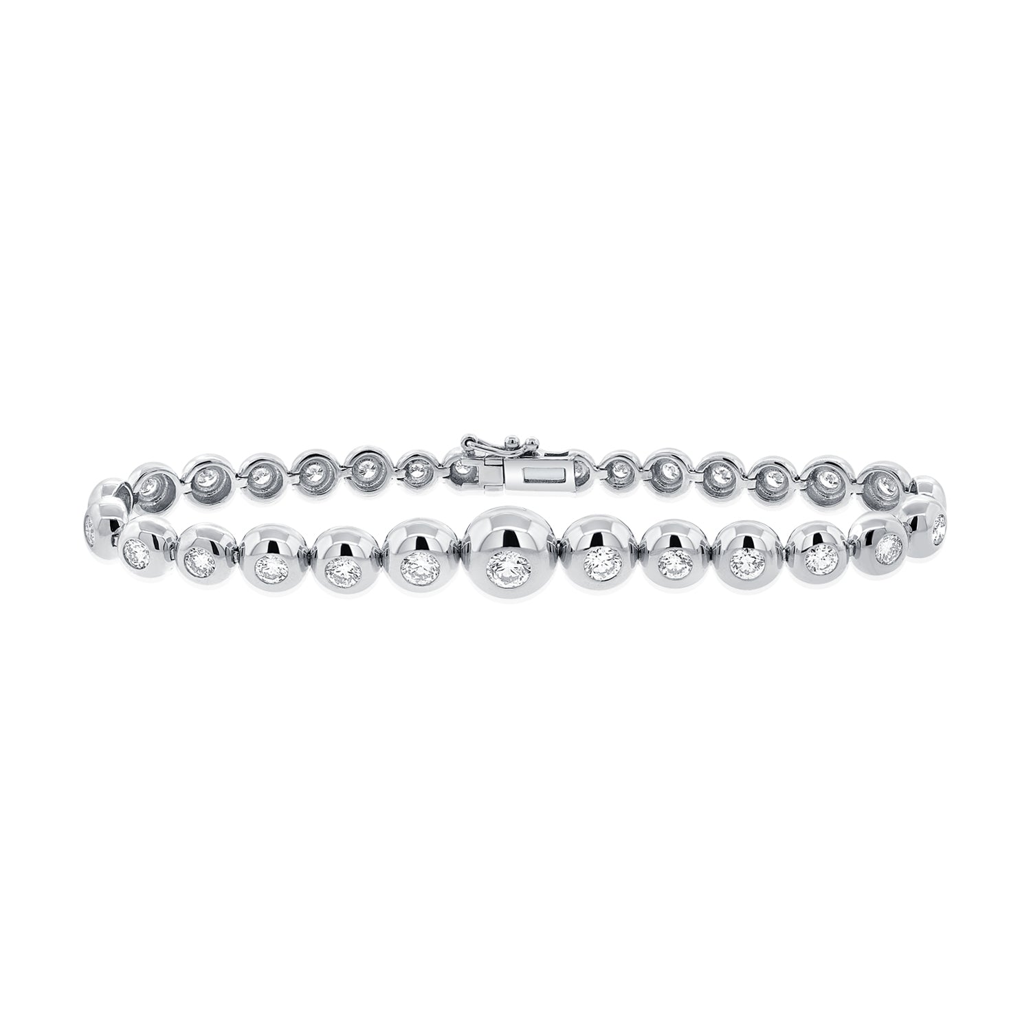 14K Gold Diamond Bezel Bracelet - 2.63 CT