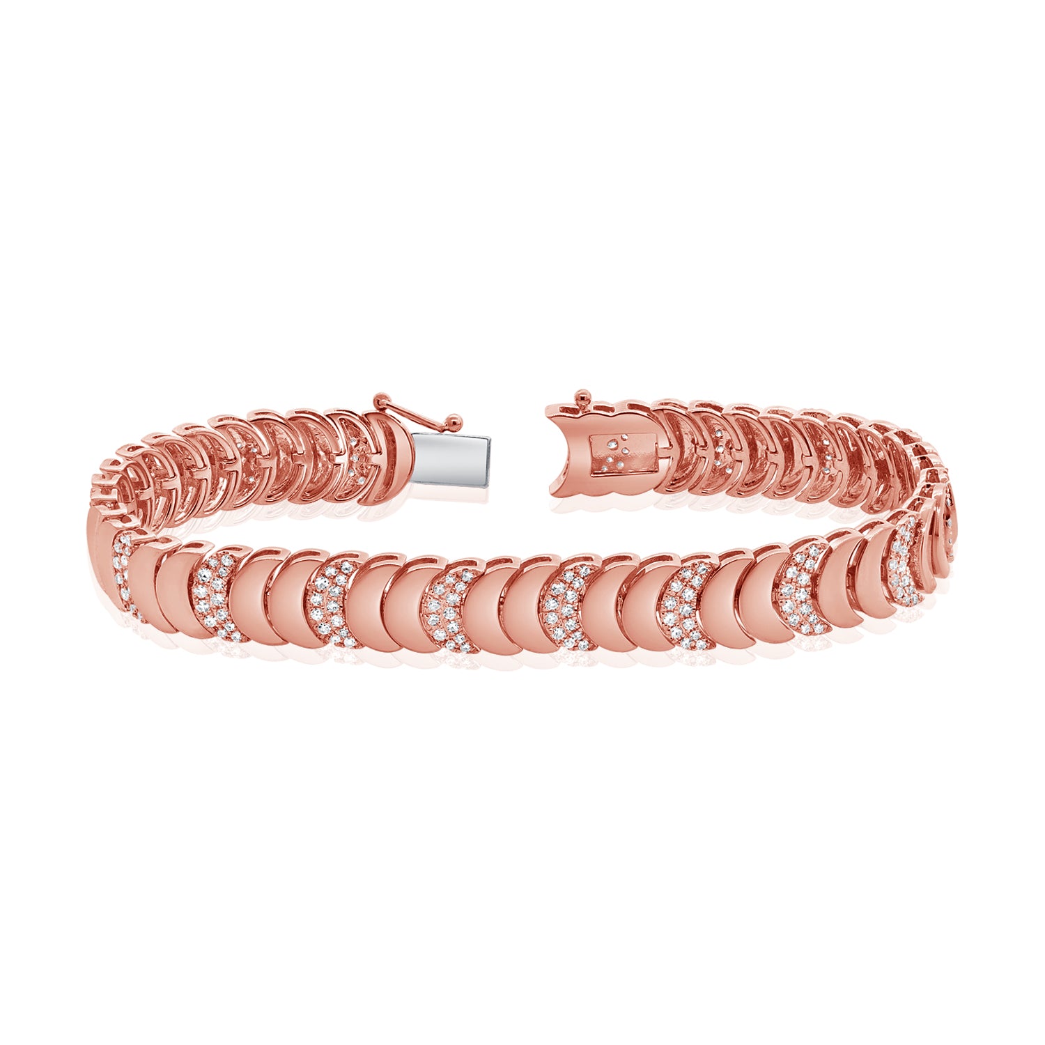 14K Gold Diamond Disc Bracelet - 0.99 CT