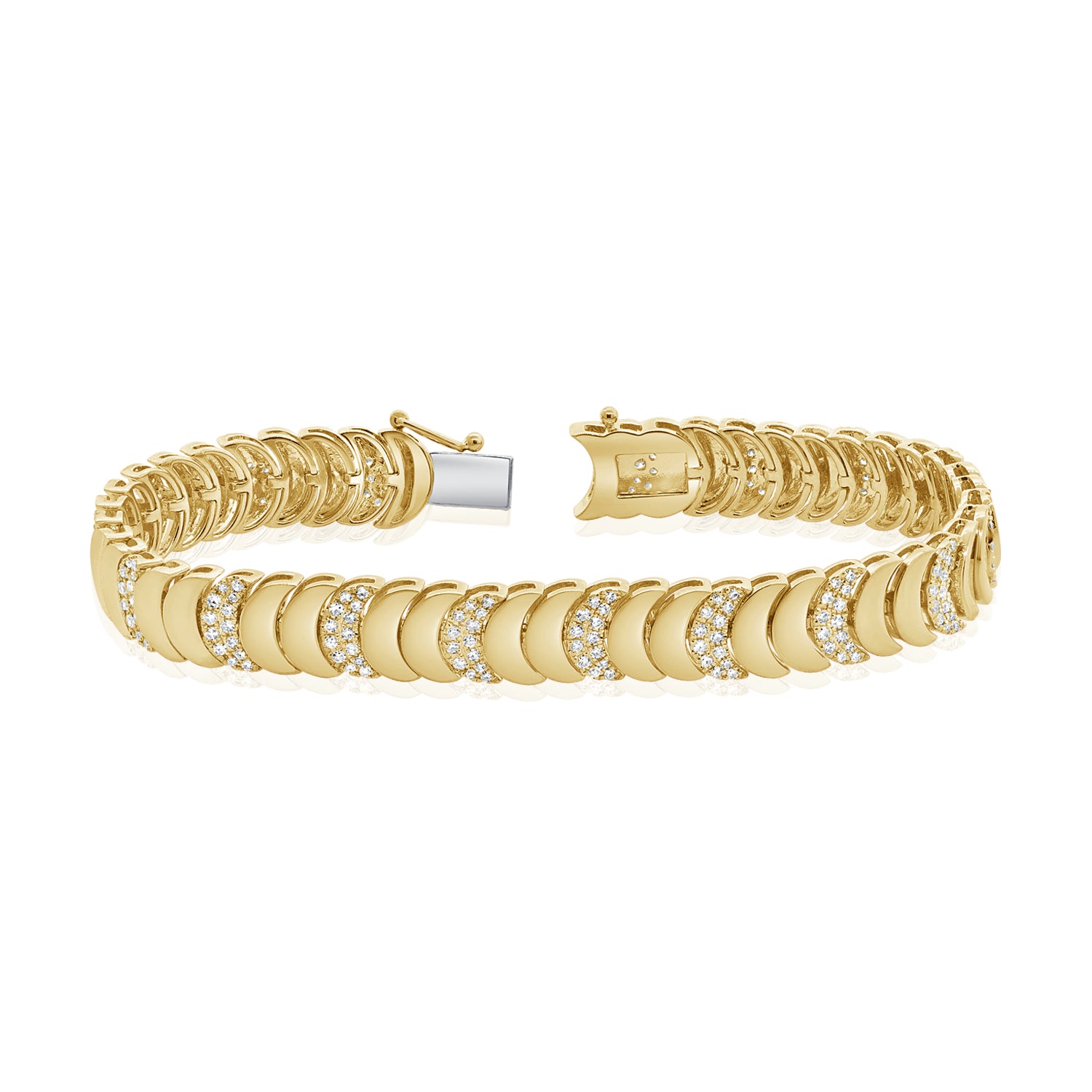 14K Gold Diamond Disc Bracelet - 0.99 CT