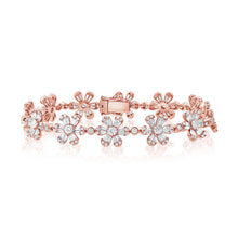 Load image into Gallery viewer, 14K Gold &amp; Diamond Flower Bracelet