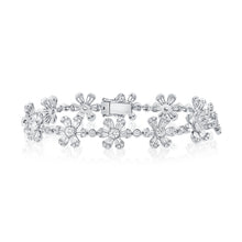 Load image into Gallery viewer, 14K Gold &amp; Diamond Flower Bracelet