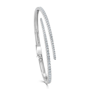 14K Gold & Diamond Cuff Bangle