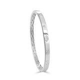 14K Gold Diamond Marquise Bangle- 0.75 CT