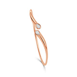 14K Gold Pear Shape Diamond Open Flexible Bangle - 0.50 CT