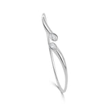 14K Gold Pear Shape Diamond Open Flexible Bangle - 0.50 CT