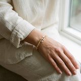 14K Gold Pear Shape Bezel Diamond Bangle - 0.65 CT