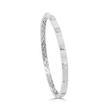 14K Gold Diamond Emerald Cut Bangle - 0.70 CT
