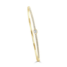 Load image into Gallery viewer, 14K Gold Oval &amp; Round Diamond Bangle