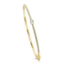 Load image into Gallery viewer, 14K Gold &amp; Marquise Diamond Bangle