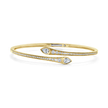 Load image into Gallery viewer, 14K Gold Round &amp; Pear Shape Diamond Bangle