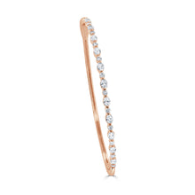 Load image into Gallery viewer, 14K Gold Round and Oval Shape Diamond Bangle