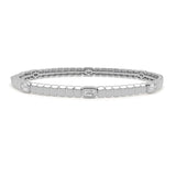 14K Gold & Emerald-Cut Diamond Bangle - 0.74ct