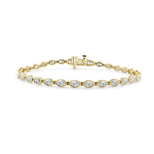 Load image into Gallery viewer, 14K Gold Marquise Diamond Bracelet