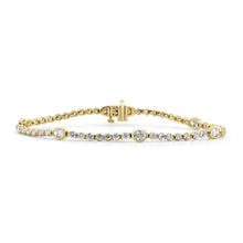 Load image into Gallery viewer, 14K Gold &amp; Oval-Cut Diamond Two-Tone  Bracelet