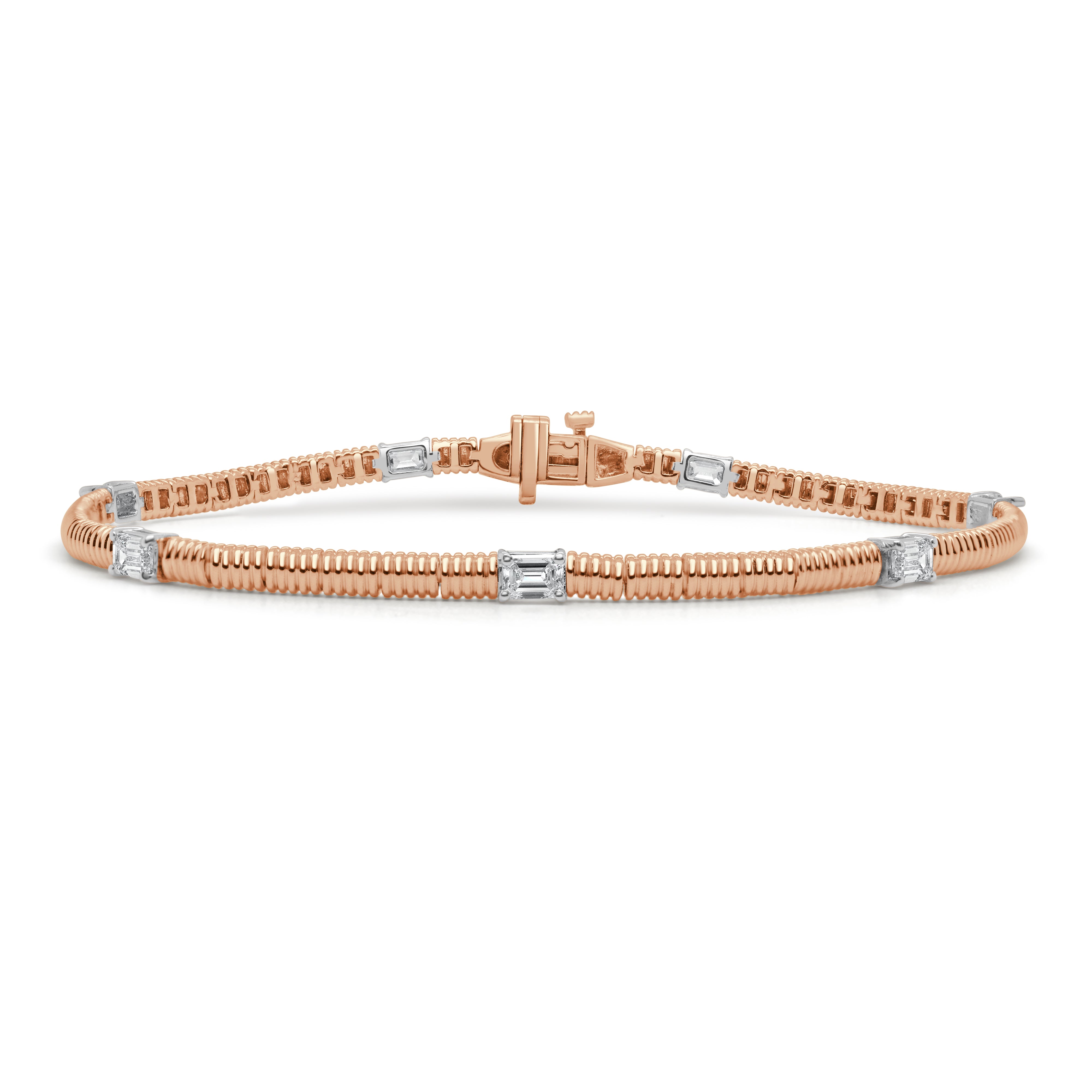 14K Gold & Oval Diamond Bracelet - 0.96ct