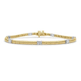 14K Gold & Oval Diamond Bracelet - 0.96ct