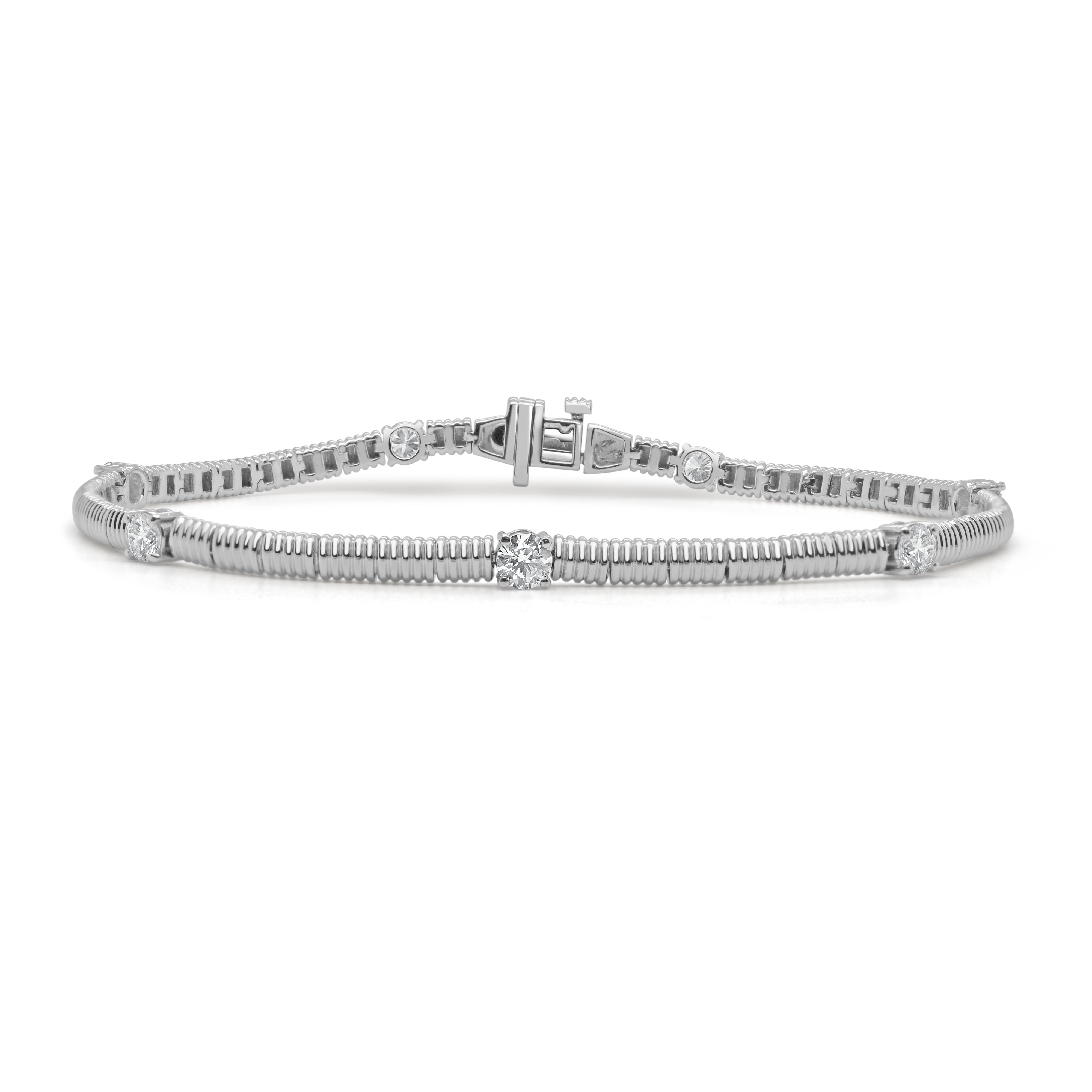 14K Gold & Diamond Bracelet - 1.08ct