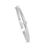 14K Gold Diamond Emerald Cut Bangle - 0.29 CT