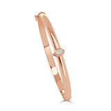 14K Gold Diamond Marquise Bangle - 0.23 CT