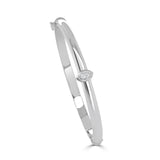 14K Gold Diamond Marquise Bangle - 0.23 CT