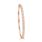 14K Gold & Diamond Baguette Bangle - 1.58ct