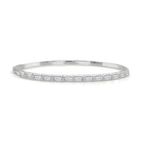 14K Gold & Diamond Baguette Bangle - 1.58ct