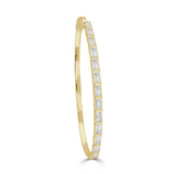 14K Gold & Diamond Baguette Bangle - 1.58ct