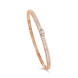 14K Gold Diamond Emerald Cut Band - 1.63 CT