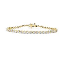 Load image into Gallery viewer, 14K Gold Asscher Cut Diamond Tennis Bracelet