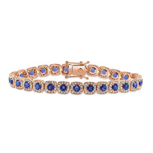 Load image into Gallery viewer, 14K Gold Diamond &amp; Sapphire Bracelet