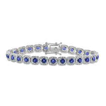 Load image into Gallery viewer, 14K Gold Diamond &amp; Sapphire Bracelet