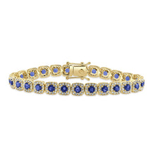 Load image into Gallery viewer, 14K Gold Diamond &amp; Sapphire Bracelet