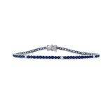 14K Gold Diamond & Sapphire Tennis Bracelet - 4.62 CT