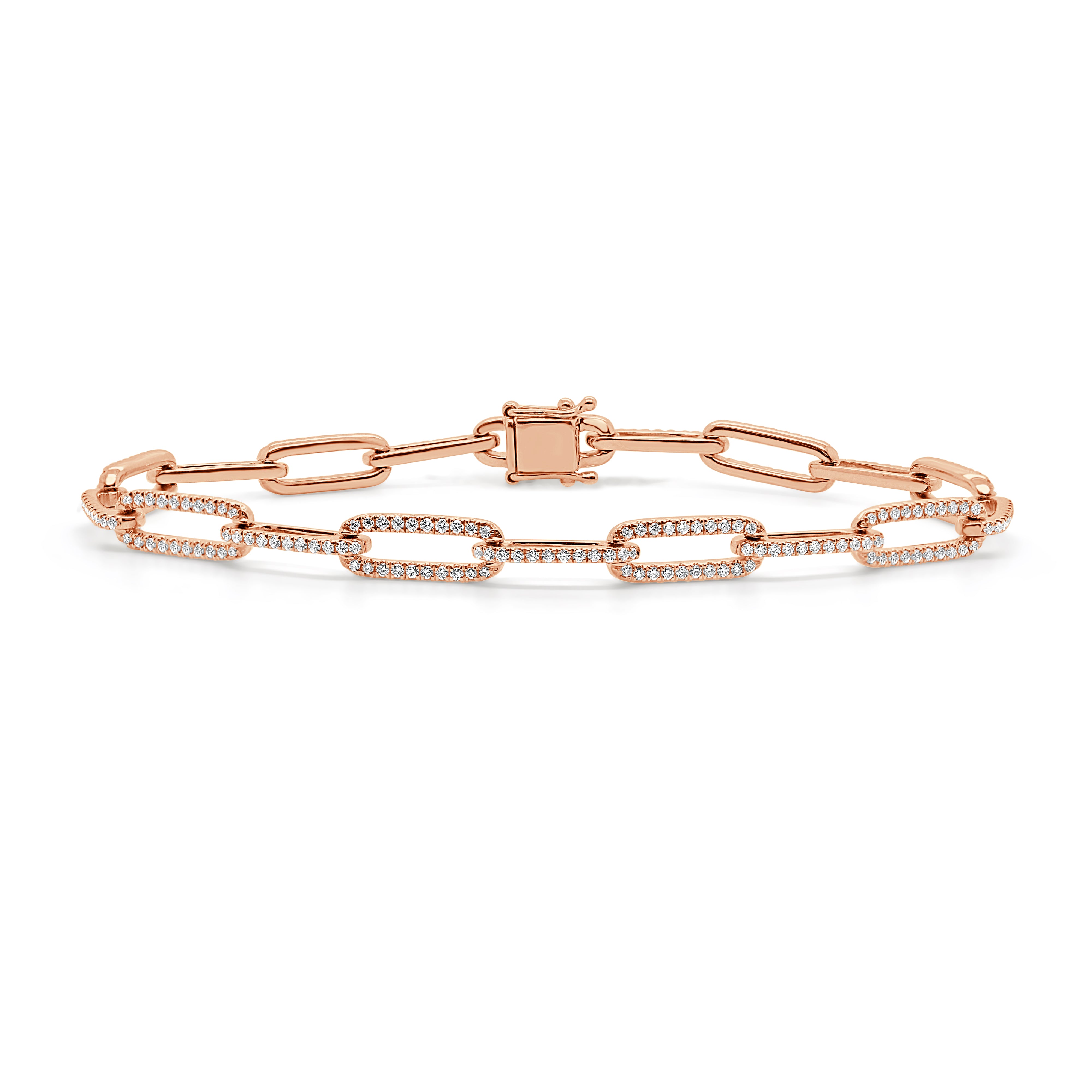 14K Gold & Diamond Link Bracelet - 0.96ct