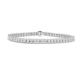 18K Gold & Emerald Cut Diamond Tennis Bracelet - 13.84ct