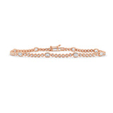 14K Gold Oval Cut Diamond Bracelet- 1.60 CT