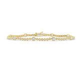 14K Gold Oval Cut Diamond Bracelet- 1.60 CT